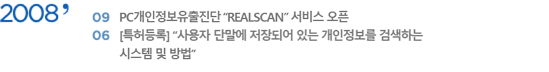 2008�� 9�� PC���������������� 'REALSCAN' ���񽺿��� | 
											6�� [Ư����] '����� �ܸ��� ����Ǿ� �ִ� ���������� �˻��ϴ� �ý��� �� ���'