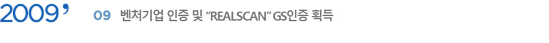 2009�� 9�� ���ı�� ���� �� 'REALSCAN' GS���� ȹ��